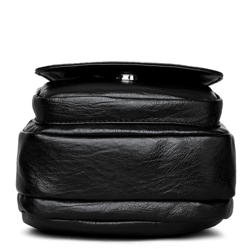 Versatile soft leather portable shoulder messenger bag change bag