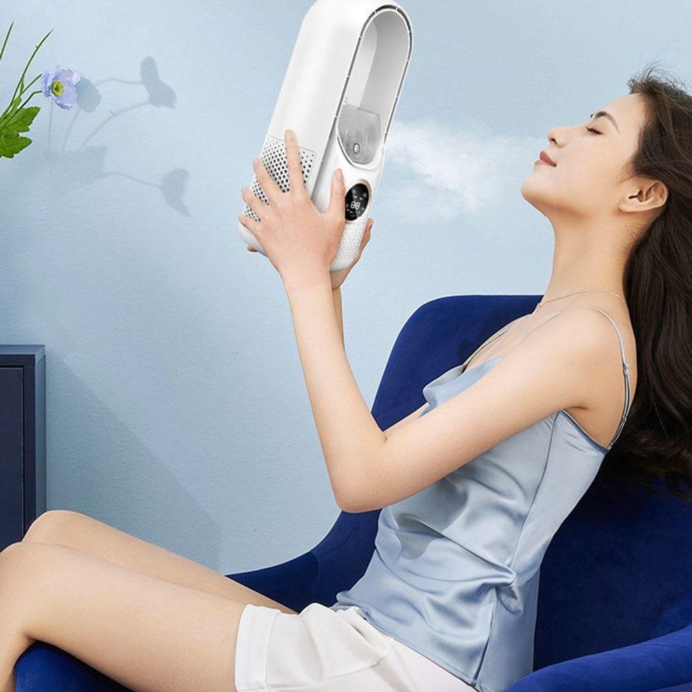 6 Speed Control Electric Fan Timer Function Leafless Desk Fan Portable Desktop Air Cooler