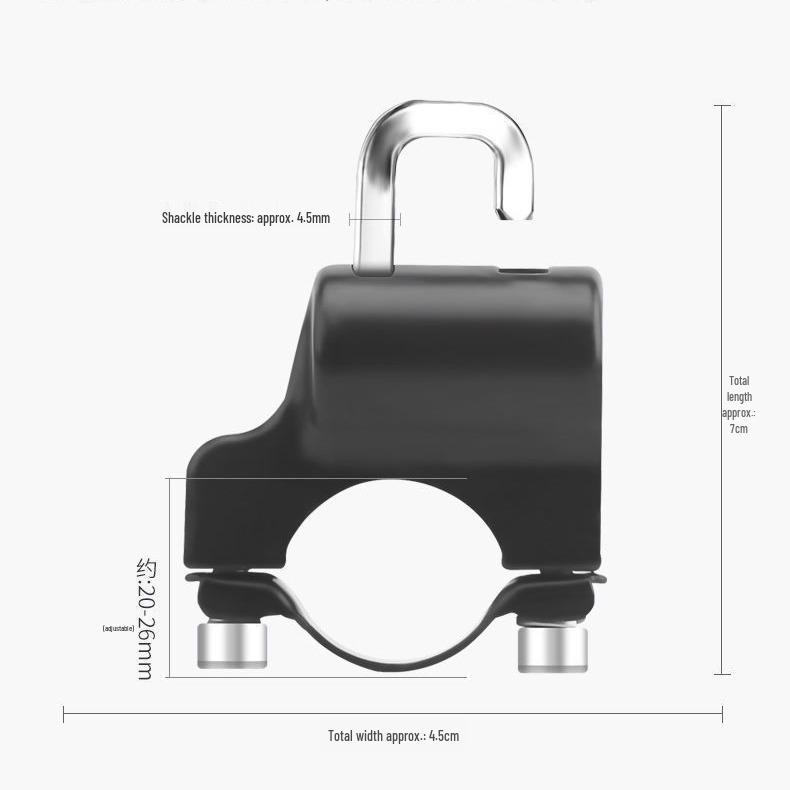 Universal Electric Vehicle Helmet Lock with Key Hook for Motorcycle Safety