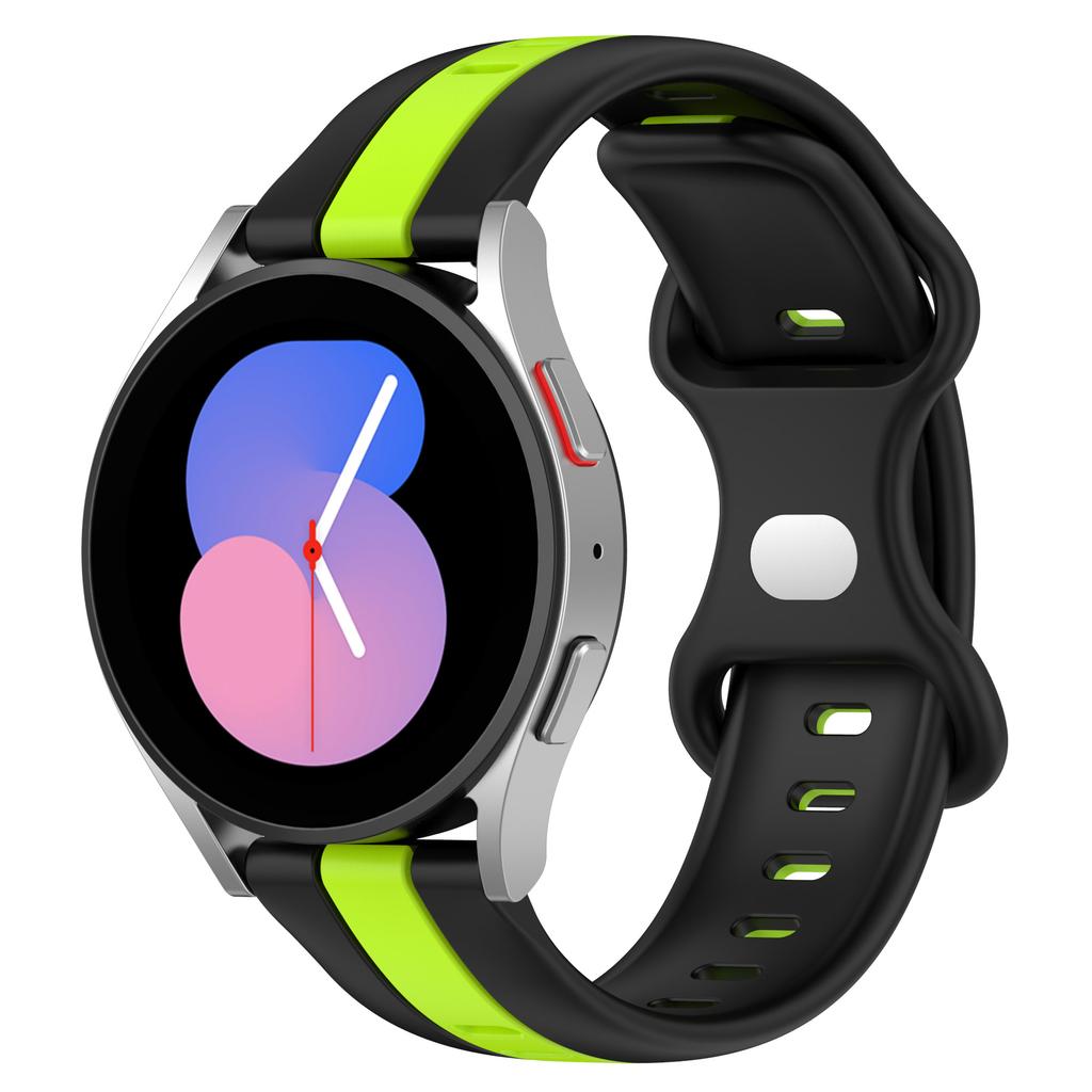 20mm 22mm Silicone Strap for Samsung Galaxy Watch 6/5/4/3/Gear S3/Huawei Watch GT 4 3 Pro Two-color Bracelet for Amazfit GTR/GTS