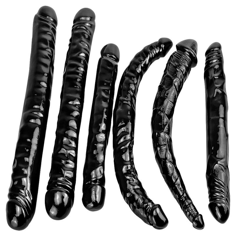 Female Double-headed Dildo Collection Two-headed Dragon Comrades Pulls Simulation Dick Cock and Anus