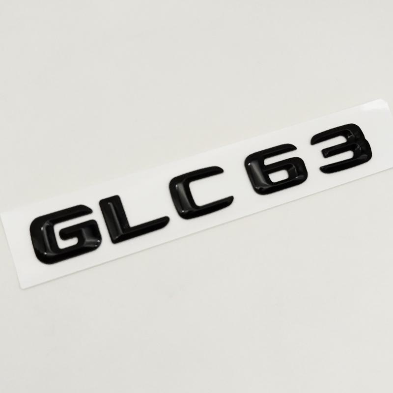 3d ABS Black Logo GLC 43 63 63S 200 220 300 Emblem Car Rear Trunk Letters Sticker for Mercedes Benz X253 GLC Class Accessories