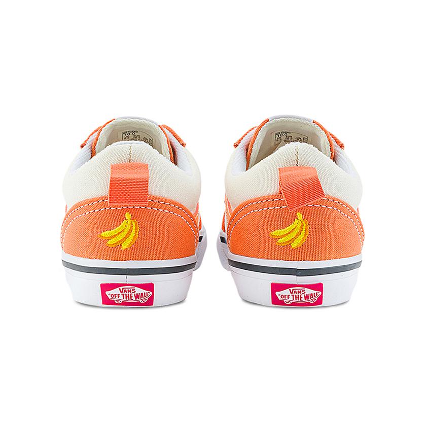Vans Ward Slip On Low Top Walker Shoes Baby sneaker Orange VN0A3QU1ORA