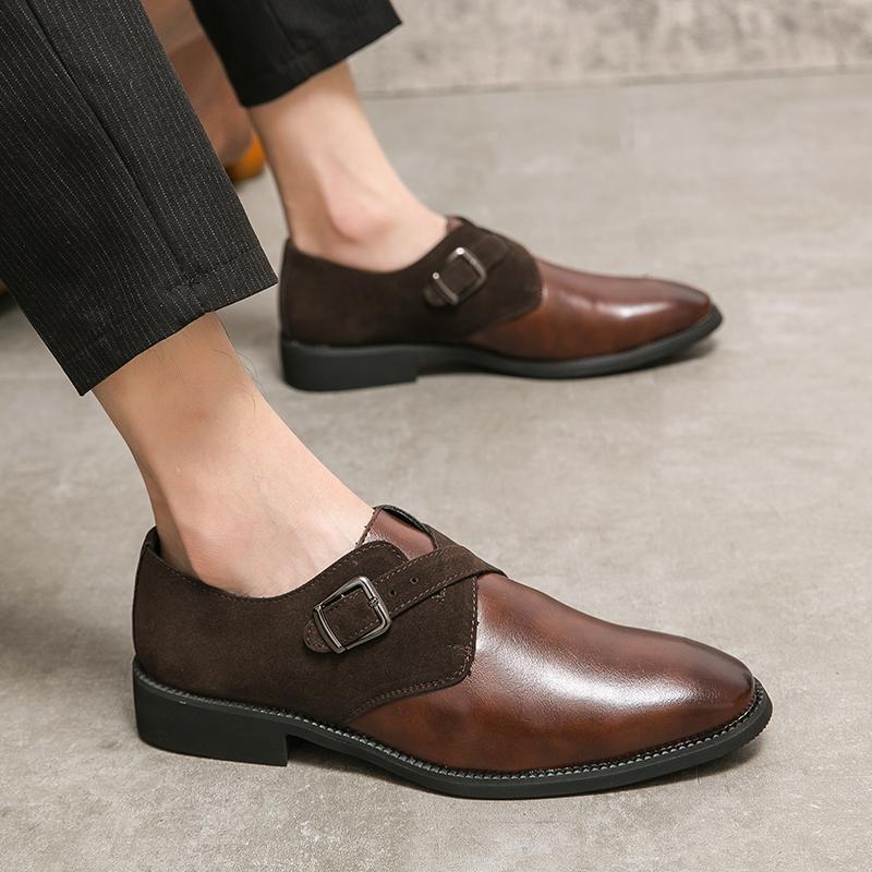 Luxury Brand Retro Style Leather Men Shoe Dress Slip on Loafers Genuine Leather Business Shoes Men Wedding Casual Shoes Big Size