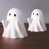Cute Ghost Pen Holder Ornaments Halloween Adorable Ghost Pencil Stand Resin Ghost Figurine For Home Office Desktop Decorations