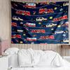 fire-truck Print Tapestry, Backdrop, Easy Setup, Ideal for Bedroom, Office & Living Room, with Aesthetic Wall Hanging Decor.