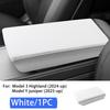 2026 for Tesla Juniper Model 3/Y Highland Rear Air Vent Cover Center Console Leather Armrest Box Anti-Scratch Car Accessories