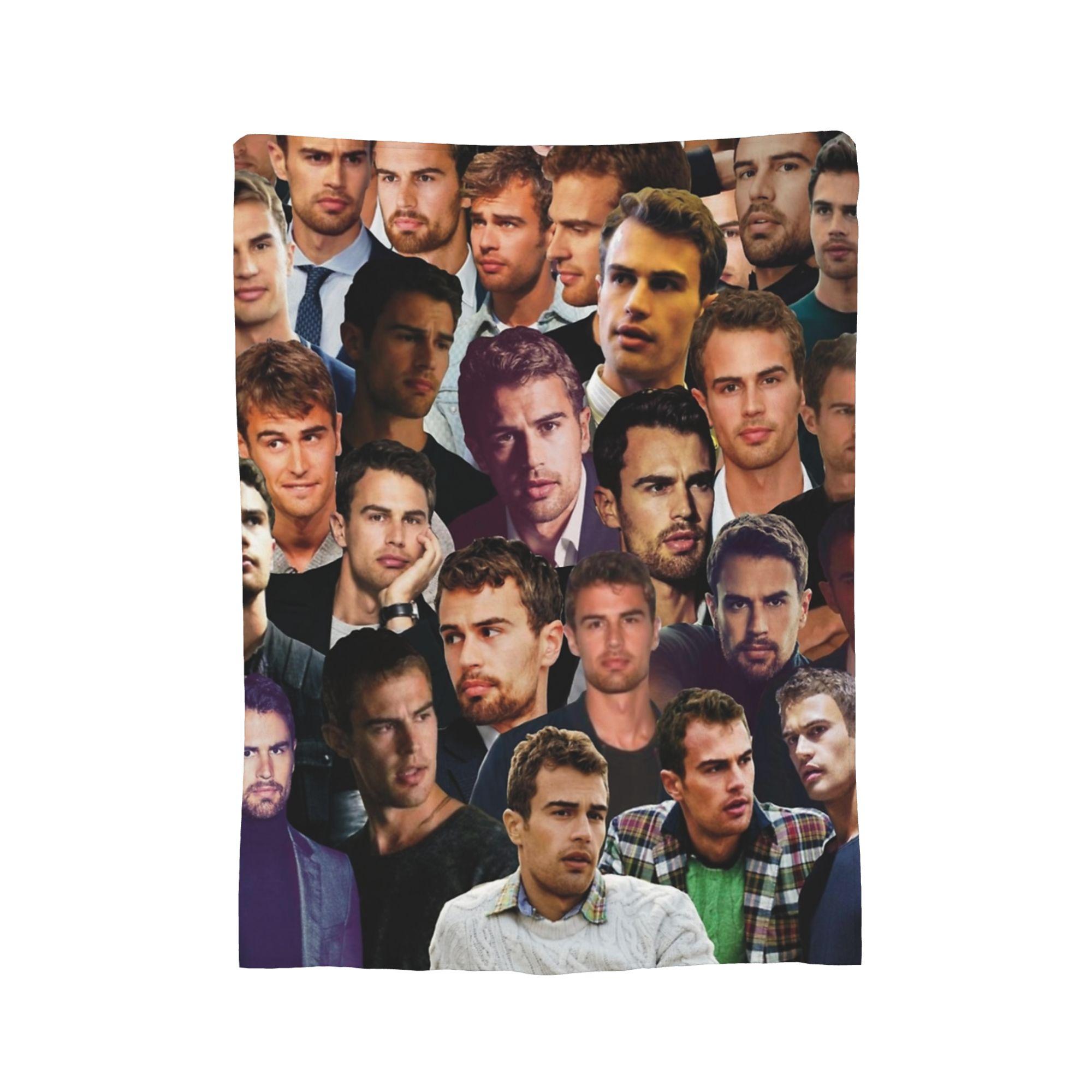 Theo J-James Photo Collage Blankets Fleece Printed  Breathable Super Warm Throw Blanket for Home Travel Rug Piece 75cmx90cm