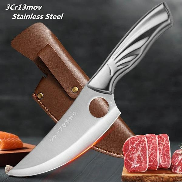 Kitchen Knives All-steel Chef Slaughter Knife for Cutting Bone Meat Small Kitchen Household Cooking Stainless Steel Boning Knife