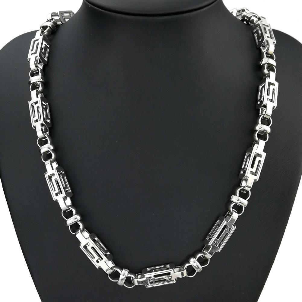 

Мужское ожерелье из нержавеющей стали шириной 8,8 мм, полностью полированное, тон имеет пряжку 40CM