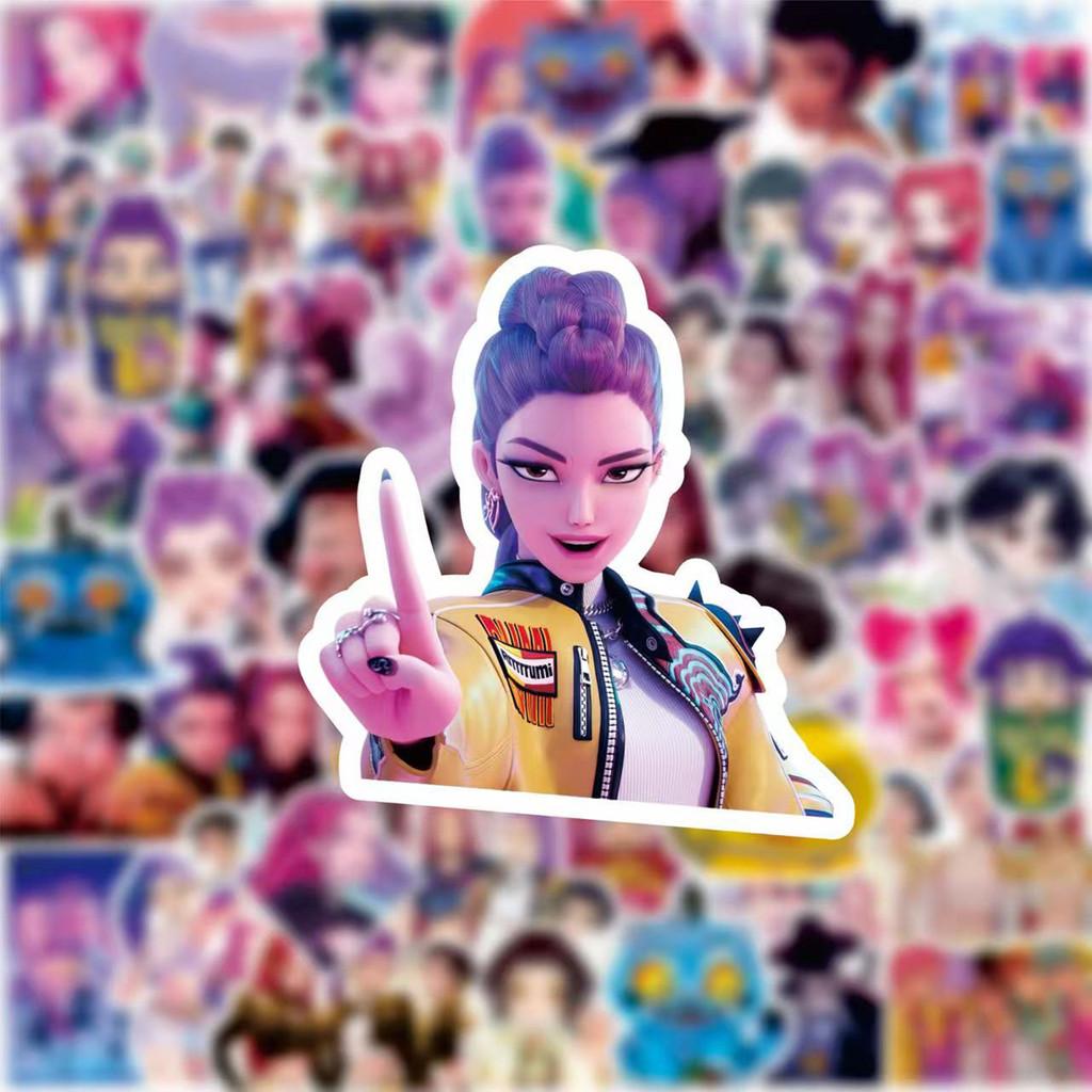 80-Piece Witch Hunter Group Stickers - KPop Demon Hunters Merchandise Cartoon Animation DIY Decor for Notebooks, Hand Accounts