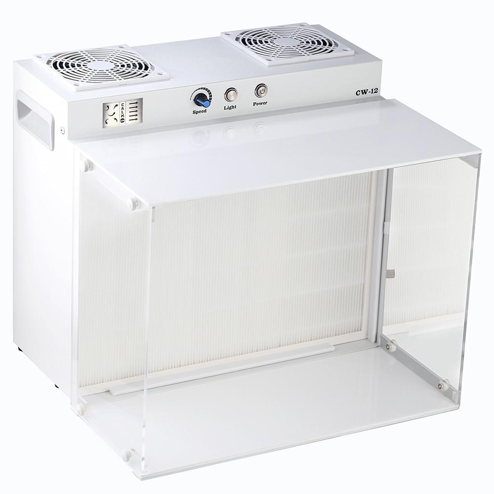 LTQ VAPOR CW-12 Laminarflödesbänk, 17"x13" FFU Inokuleringsbox Fläktfilterenhet för Laboratorium, Renrum