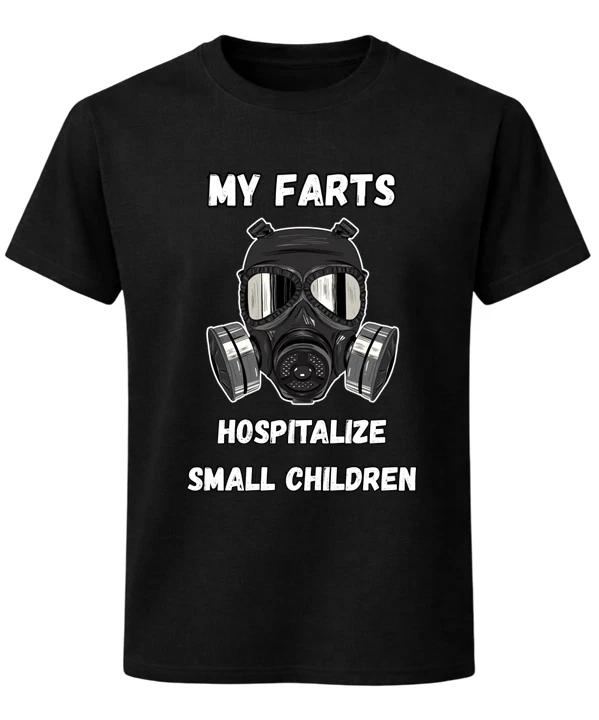 Funny Fart Joke Gas Mask T-Shirt Crude Humour Novelty Graphic Unisex Tee M