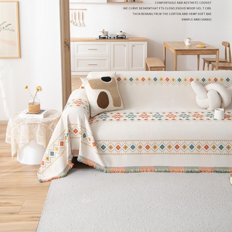 Colorful Bohemian Chenille Four Seasons Universal All-inclusive Sofa Cover for Living Room and Office  All-Season Sofa Cover, Furniture Protector
