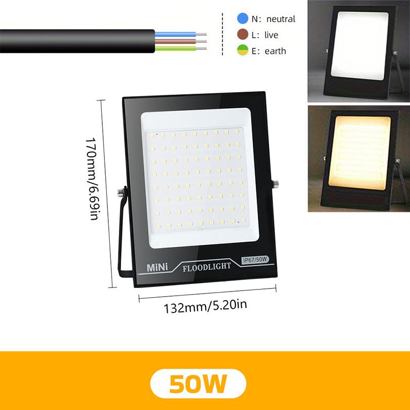 LED Floodlight AC220V 50W IP66 Waterproof For Outdoor Wall Garden 100W LED Reflector Street Lamp 30W Wall Flood Lights