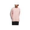 Adidas Neo Solid Color Logo Print Round Neck Long Sleeve Sweatshirt Unisex Sweatshirt Pink HY9657