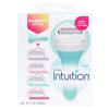 Intuition Pack de Regalo Mixto Dispositivo Depilatorio Femenino Mango Verde + 4 Cuchillas de Recambio