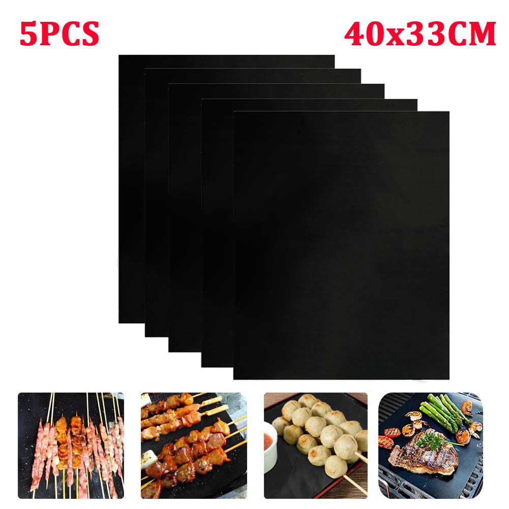 1–6 Stück Antihaft-BBQ-Grillmatte, 40 x 33 cm, Backmatte, Grillutensilien, zum Kochen, Grillen, Hitzebeständigkeit, leicht zu reinigen, Küchenutensilien, Grillzubehör