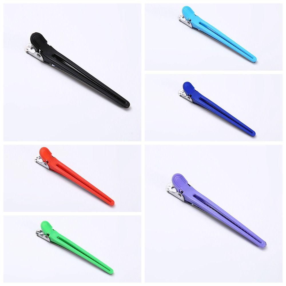 

12pcs/set Plastic Salon Fixed Hair Pin Long No Crease Hair Clip Makeup Curl Hairclip Ladies purple-12pcs/set