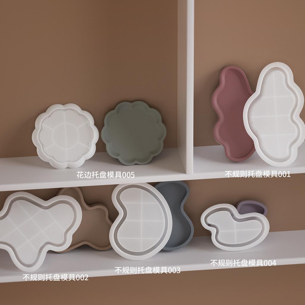 DIY pryskyřičná forma, forma na cement/sádru, nepravidelná, forma na podnos, talíř a misku, šperkovnici, silikonová forma