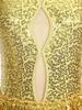 Maillot de corps brillant à paillettes et franges pour femme Trou de serrure Sans manches Dos nu à franges Costume de performance de danse