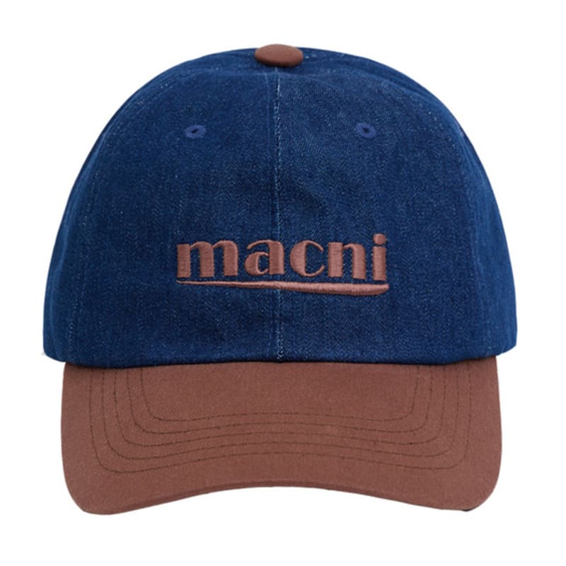 Macni SIGNATURE LOGO MIX DENIM BASECAP_BLAUER DENIM