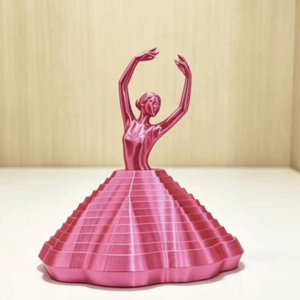 PLA Plastic Spinning Girl Statue Handicrafts Rotating Ballet Ornaments Living Room Party Decor