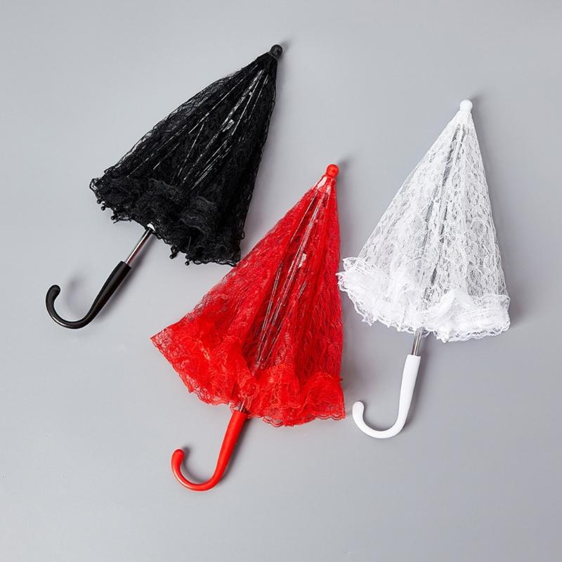 Women Parasol Elegant Lace Umbrella Embroidery Bridal Handmade Umbrella for Wedding Decoration Photo Props