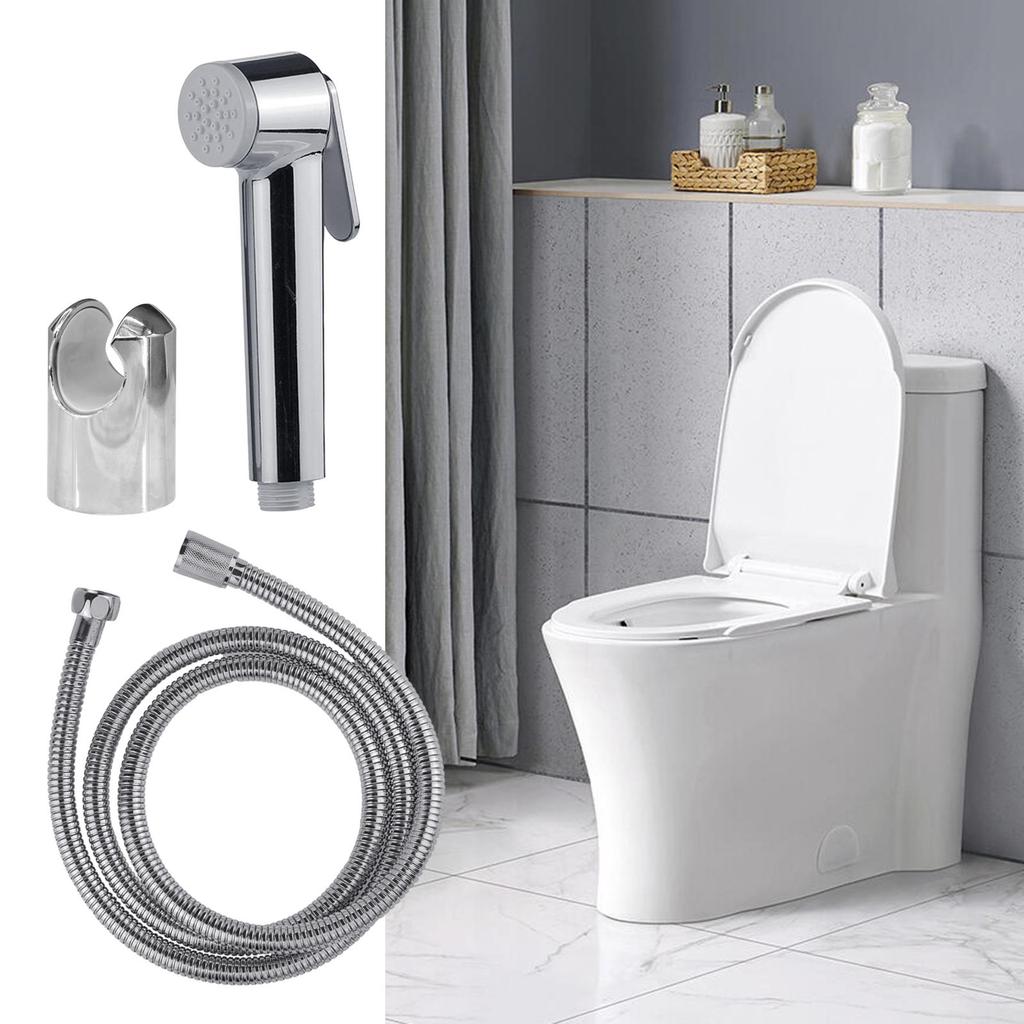 Bathroom Hand Held Bidet Shower Water Pressure Control with Hose