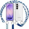 Coque Antichoc - BOOLING - pour Samsung Galaxy S26 Plus - Transparent avec Bandoulière Bleue