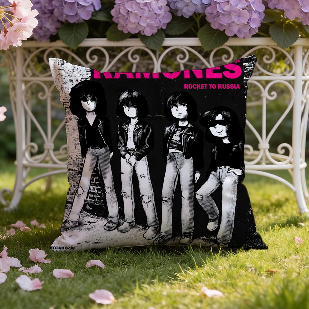 Band R-Ramones Cushion Cover Home & Car Dual-Scene Pillow Cover: Reversible for Premium Comfort