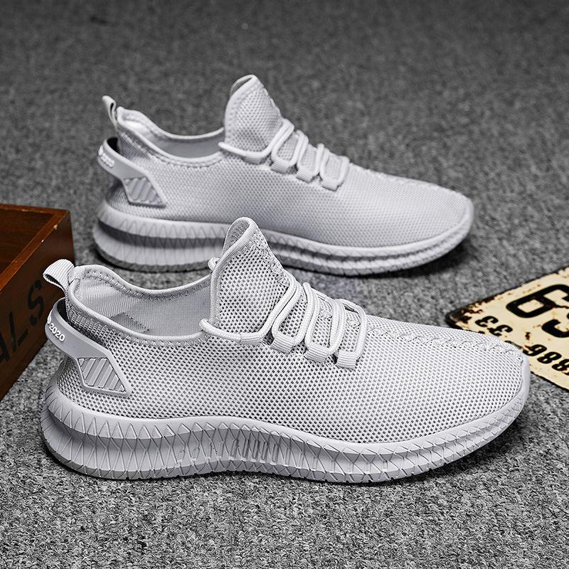 Couple fly-woven mesh men's large-size sports shoes summer lightweight breathable girls running shoes casual shoes