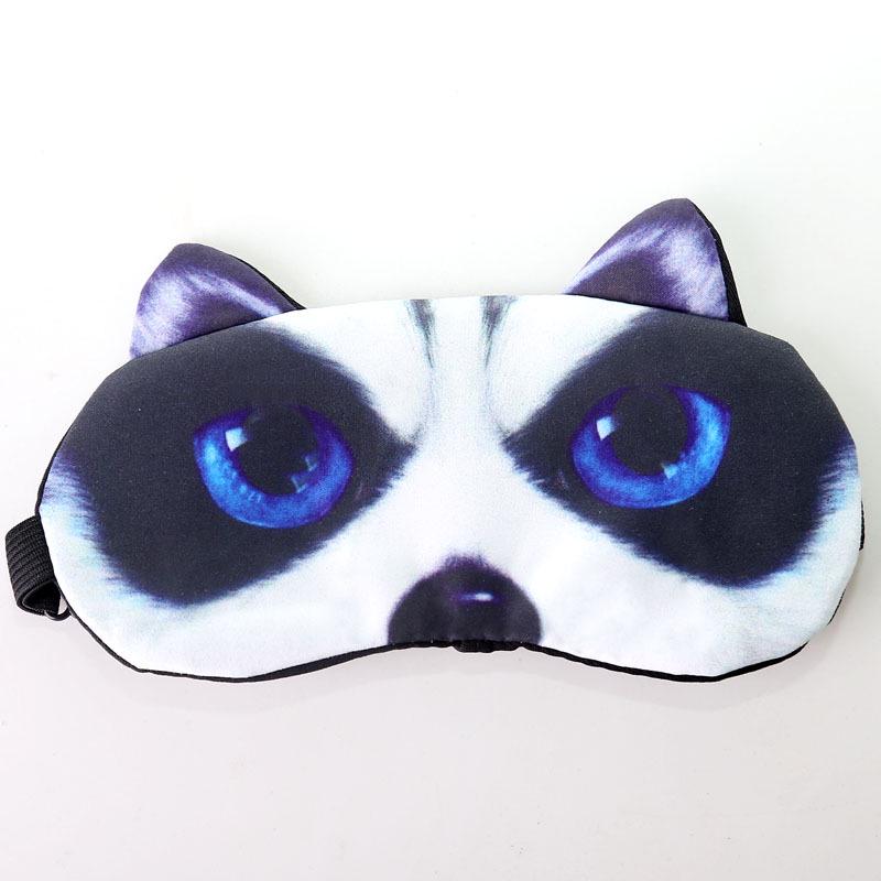 Cute Cat Dog Sleep Mask Natural Sleeping Eye Shade Cover Eye Mask Soft Blindfold Eye Patch Sleep Eyeshade Eye Cover