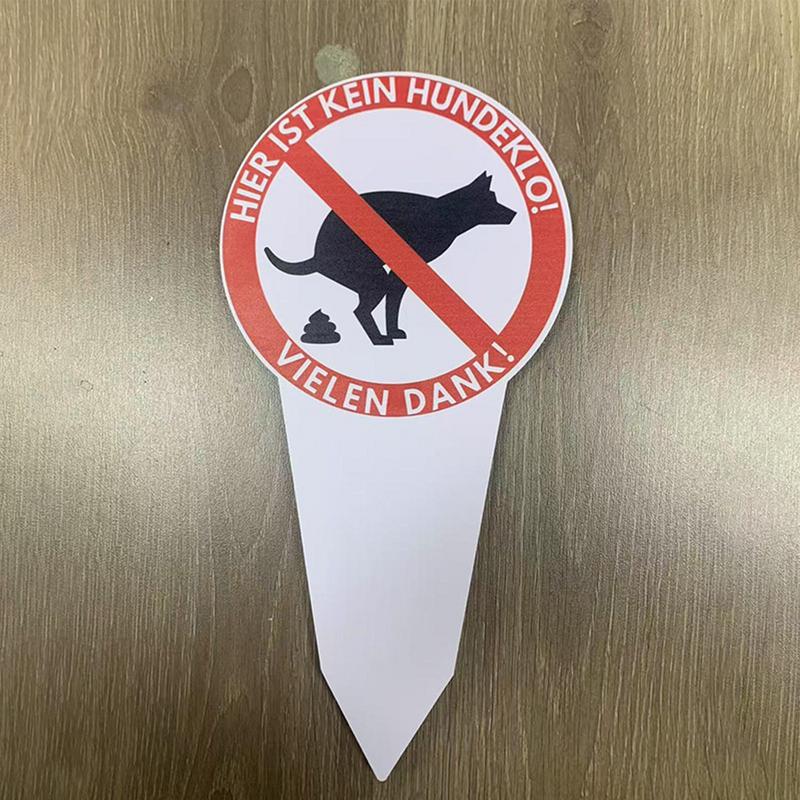 No Pooping Dog Signs For Yard Waterproof No Dog Pooping Sign Eye-Catching Warning Novelty Gag Caution Yard Stakes For Home