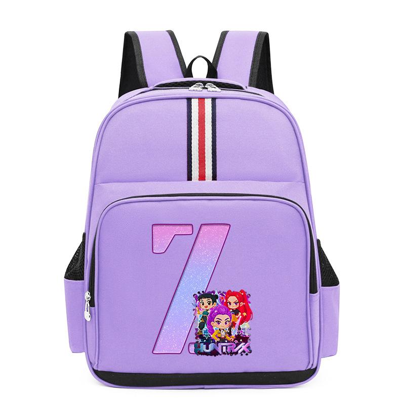 Anime Cartoon 26 Letters Lightweight Children'S Backpack Large Capacity School Trend School Bag For Primary And Secondary School Students