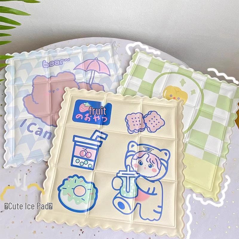 Summer Cartoon Cooling Gel Seat Cushion - Cute Office & Student Ice Pad for Heat Dissipation
