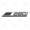 3D Metal 280 R Zinc Alloy Badge Metal Adhesive Emblem Decal Accessories