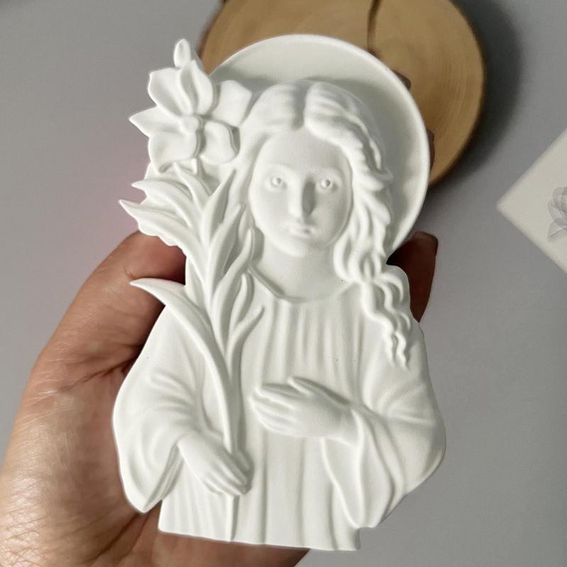 Virgin Mary Candle Mold Virgin Mary Silicone Molds for Candle Making Home Crafts Making Tool Easy Release for Gypsum Fondant