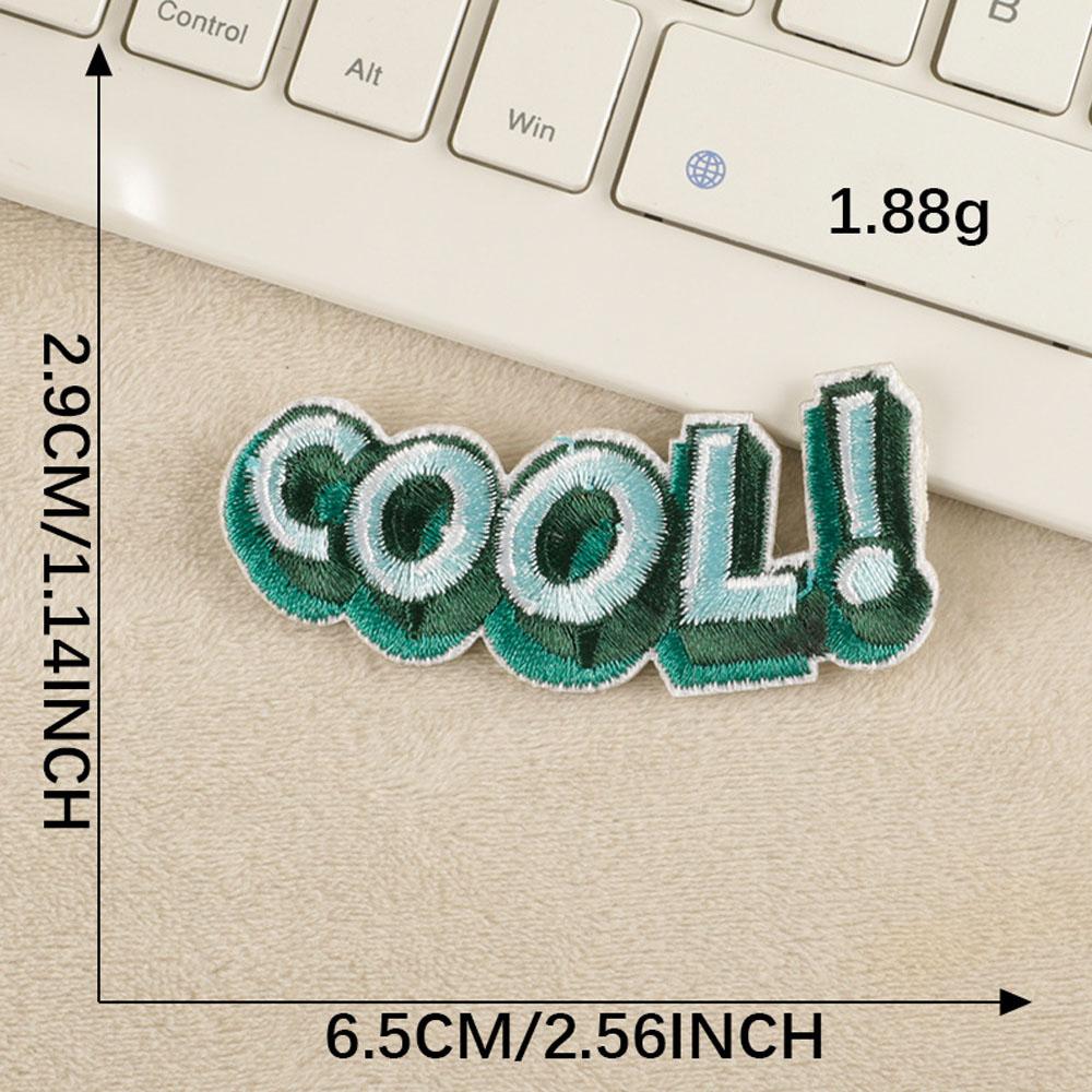 Letter Flower Self-adhesive Embroidery Badge Patches for DIY T-shirt Jeans Backpack Clothing Appliques Decor Sticker