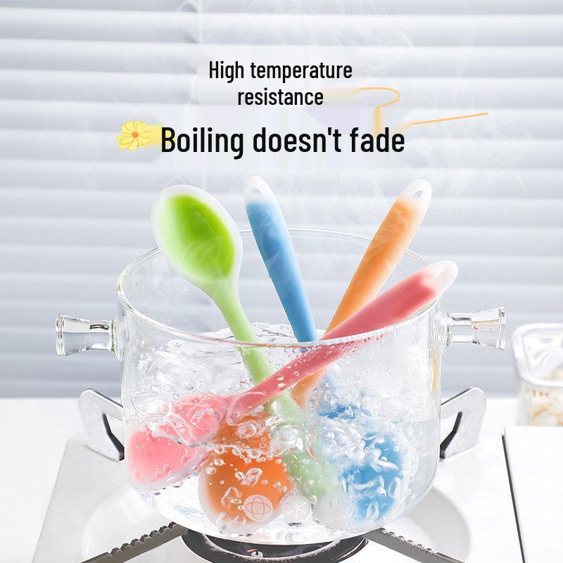 Food-Grade Silicone Spoon for Soup, Jam, and Stirring - Kid-Friendly