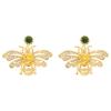 Zircon Bee Earrings Women'S Exquisite Light Luxury High-End Earrings Fashion Temperament Versatile Earrings