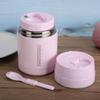 800ml Stainless Steel Portable Vacuum Thermal Cup Pot Lunch Box Insulated Food Container Pink