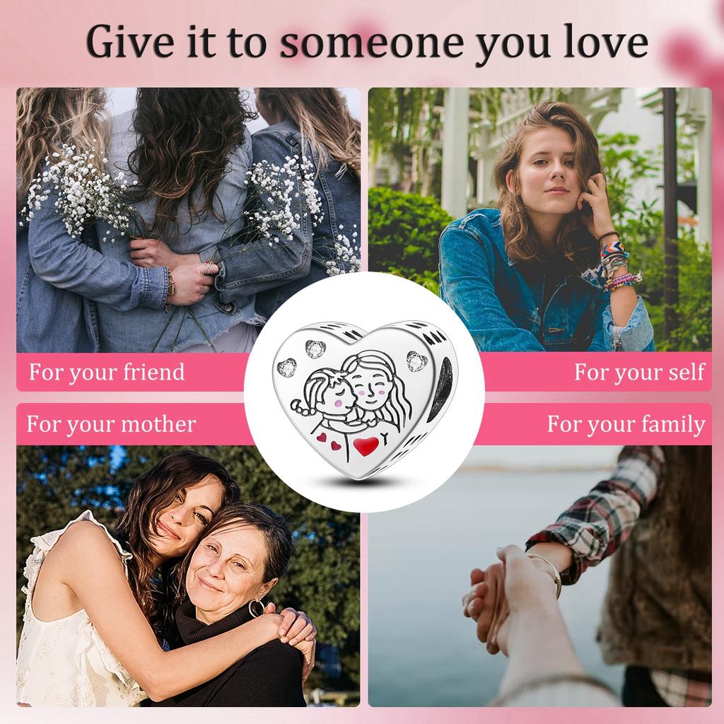 Fit Original Bracelets Copper Love The Best Mom Charms Pendant Beads For Women Fine Diy Jewelry Making Gifts