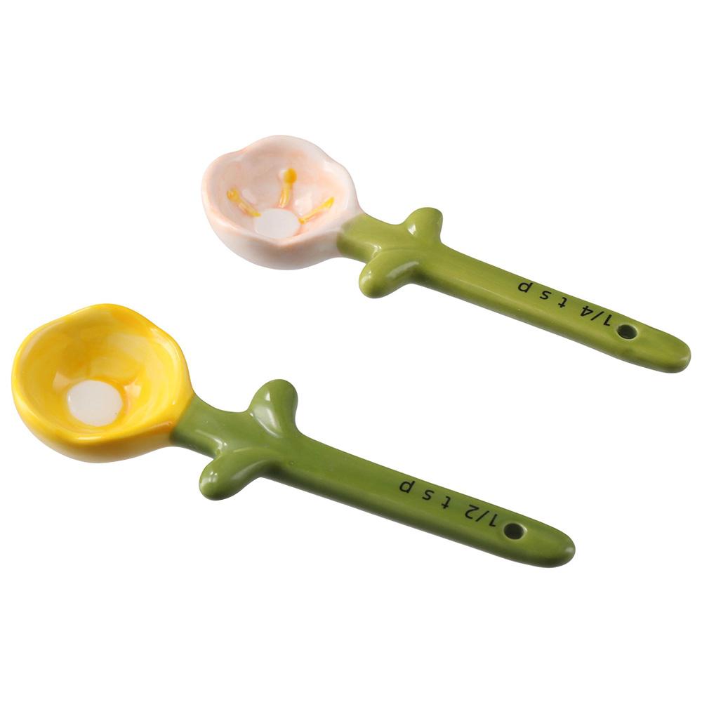 Multicapacity Measuring Spoons and Cups Set Sunflowers Sunflowers Measuring Spoon  Kitchen