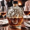 Whiskey Decanter Liquor Dispenser Decanter Bottle Animal Profile Collectible Kitchen Vodka Container For Birthday Fathers Days