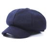 Woolen Fabric Baker Cap Solid Color Beret Hat Fashion Octagonal Cap  Autumn Winter