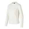 Basic Sports Series Knitted Mock Neck Long Sleeve T-Shirt Women Tops Cotton-Candy-White P424W128-0074