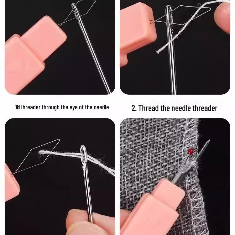 Dual-Ended Needle Threader & Seam Ripper: Portable Stitch Picker and Cutter Tool.