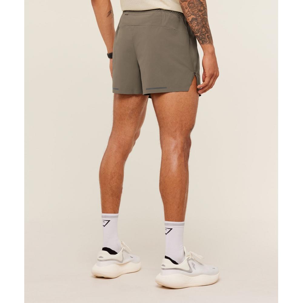 Gymshark Running Elite 5  Short Camo Brown A2c8g Nby9