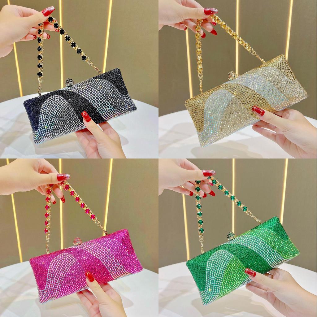 Womens Designer Clutch Bag With Sparkling Rhinestones For Wedding And Party Events